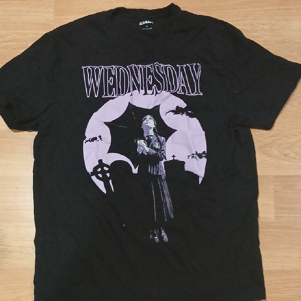 Wednesday medium black tee